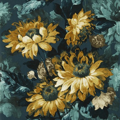 Clarke and Clarke Wallpaper SUNFOREST DENIM OCHRE WP