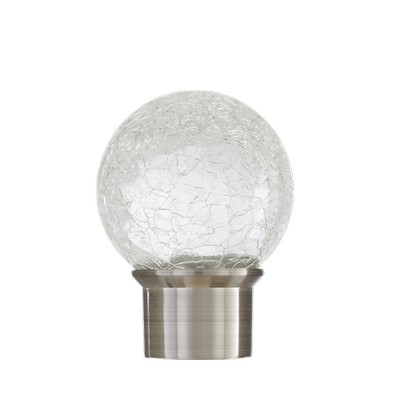 Aria Metal Crackle Glass Ball Brushed Nickel