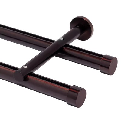 Aria Metal Double Rod Wall Mount  144 in Oil Rubbed Bronze Oil Rubbed Bronze