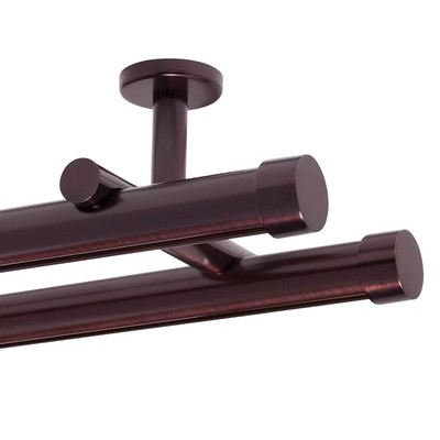 Aria Metal Double Rod Ceiling Mount  48 in Oil Rubbed Bronze Oil Rubbed Bronze