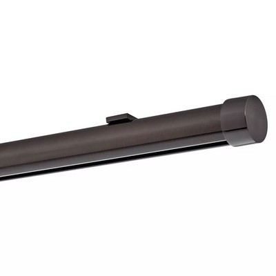 Aria Metal Single Rod Ceiling Clip  96 in Brushed Black Nickel Brushed Black Nickel