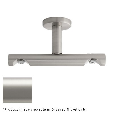 Aria Metal H-Rail Double Ceiling Bracket Satin Nickel