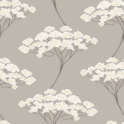 Brewster Wallcovering Banyan Taupe Tree Wallpaper Taupe