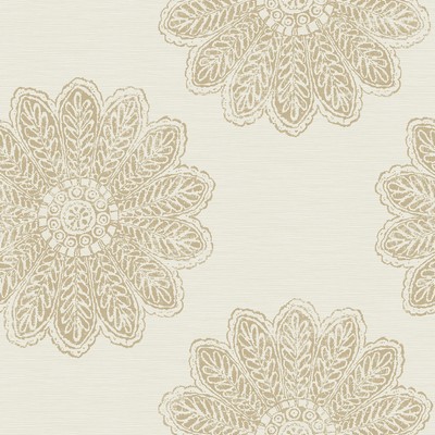 Brewster Wallcovering Sol Light Brown Medallion Wallpaper Light Brown