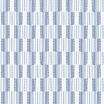 Brewster Wallcovering Burgen Blue Geometric Linen Wallpaper Blue