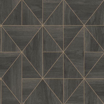 Brewster Wallcovering Cheverny Dark Brown Geometric Wood Wallpaper Dark Brown