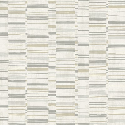 Brewster Wallcovering Fresnaye Grey Linen Stripe Wallpaper Grey