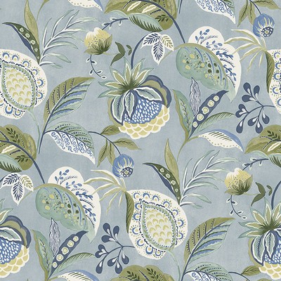 Brewster Wallcovering Bohemian Blue Jacobean Wallpaper Blue