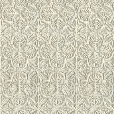 Brewster Wallcovering Karachi Aqua Wooden Damask Wallpaper Aqua