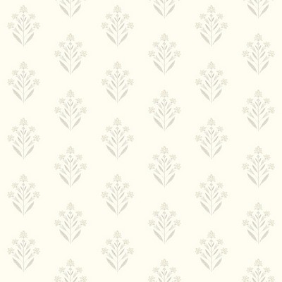 Brewster Wallcovering Kova Dove Floral Crest Wallpaper Dove