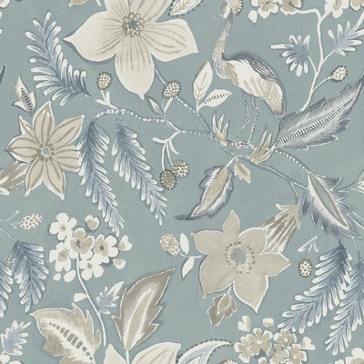 Brewster Wallcovering Crestwood Sky Blue Crowned Crane  Sky Blue