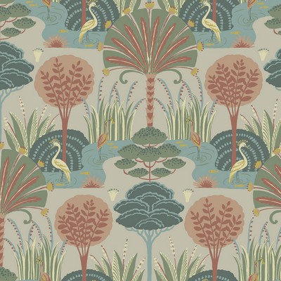 Brewster Wallcovering Mandeville Pastel Tropical Paradise  Pastel