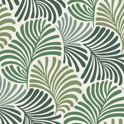 Brewster Wallcovering Trousdale Green Fanning Flora  Green