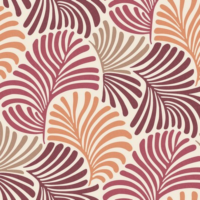 Brewster Wallcovering Trousdale Rasberry Fanning Flora  Rasberry 