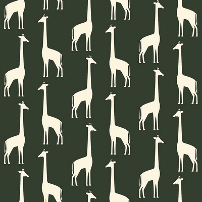 Brewster Wallcovering Vivi Green Giraffe Wallpaper Green