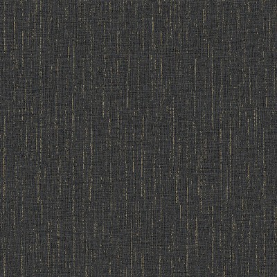 Brewster Wallcovering Sanburn Black Metallic Linen Wallpaper Black