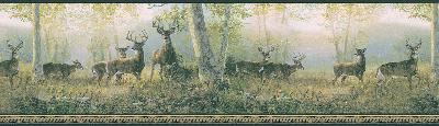 Brewster Wallcovering Wild Deer Border  Black Deer Border Black