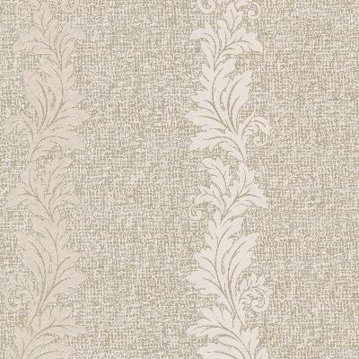 Brewster Wallcovering Siena Pewter Scroll Stripe Pewter