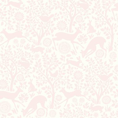 Brewster Wallcovering Anahi Light Pink Forest Fauna  Light Pink