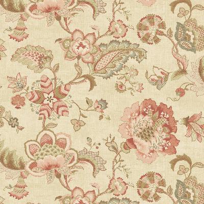 Brewster Wallcovering Namaste Pink Jacobean Floral Pink