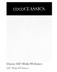 Classic 130in Wide FR Sheers RM Coco Fabric