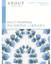 Rainbow Library Powder Wedgewood Fabric