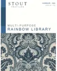 Rainbow Library Harbor Ink Fabric