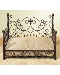 Iron Fleur De Lis Pet Day Bed by   