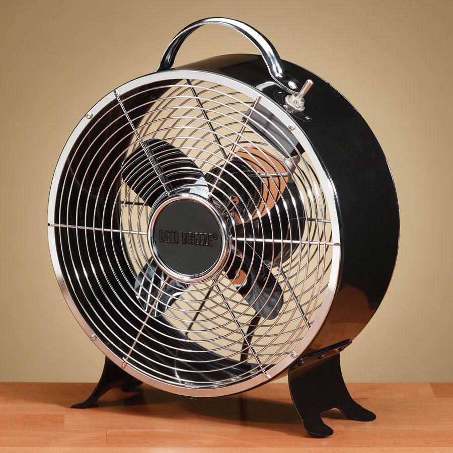 Black Retro Metal Box Fan Accessories