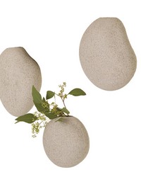 Pebble Wall Vases Gray by   