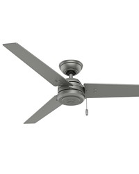 Cassius 52 Inch Silver Ceiling Fan Damp by   