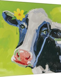 Bossy The Cow Canvas Art by   