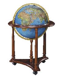 Lafayette Blue Illuminated Floor Globe by   