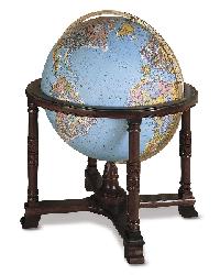 Diplomat Blue Illuminated Floor Globe by   