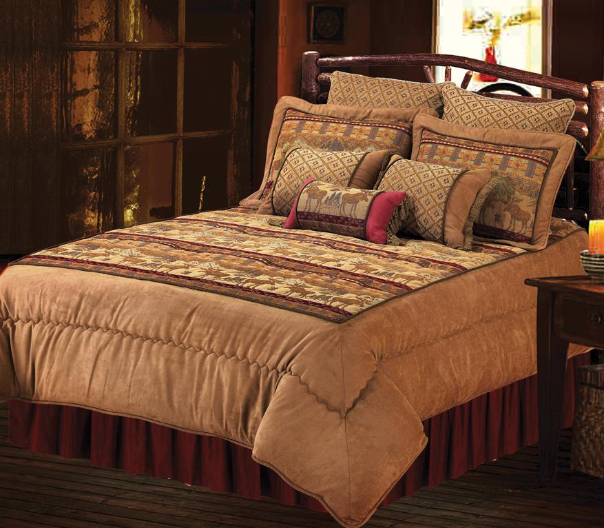 Chenille Suede Moose Comforter Set Bedding