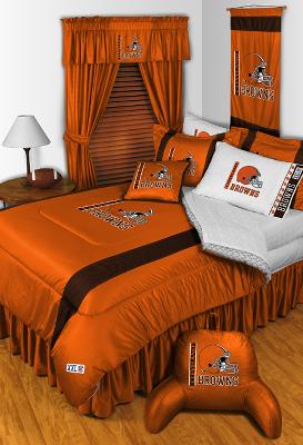 Cleveland Browns NFL Sidelines Bedding - InteriorDecorating