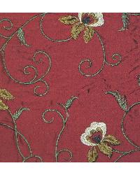 Vine and Roses Lacquer Red  by  Catania Silks 