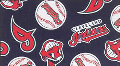 Cleveland Indians Logo Polyester Fabric 58