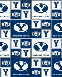 Brigham Young Cougars Cotton Print by   