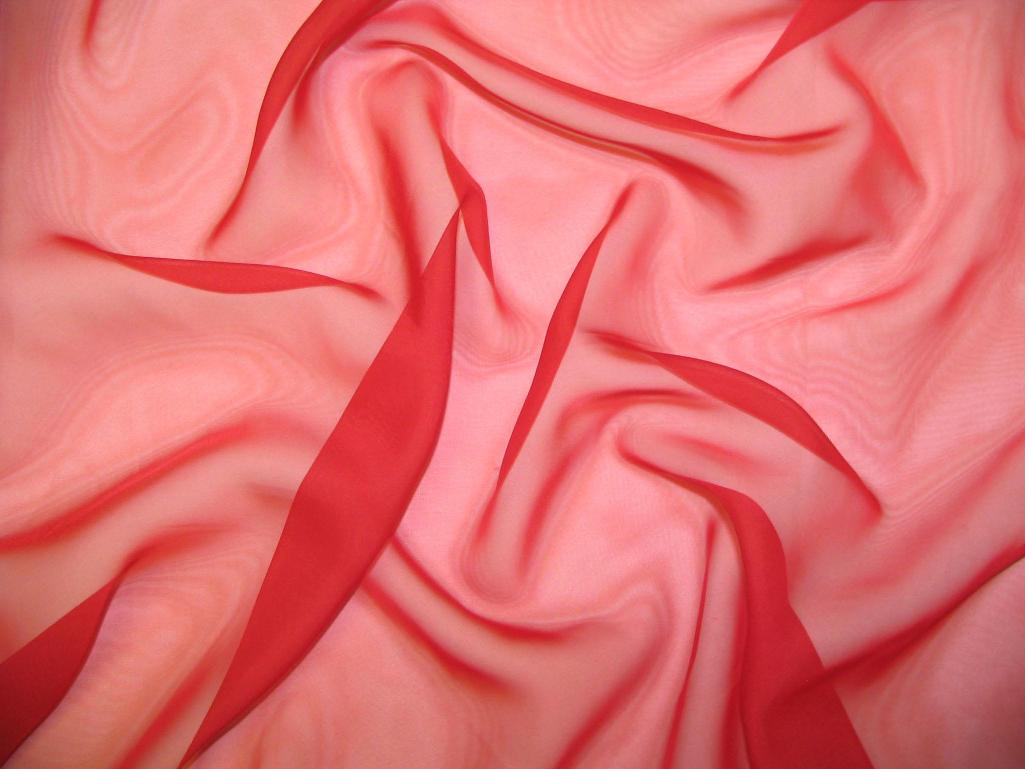 red chiffon fabric