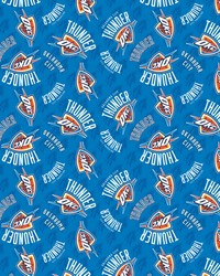 Oklahoma City Thunder Cotton  by  Foust Textiles Inc 