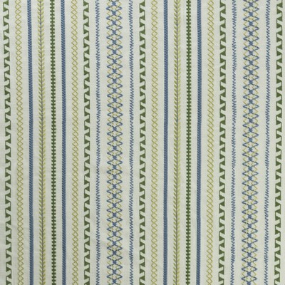 Mitchell Fabrics Soji Stripe Kelly Blue in Book 2106 Multipurpose Blue Multipurpose Cotton50%  Blend Fire Rated Fabric Crewel and Embroidered  Striped   Fabric