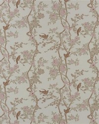 Marlowe Floral Silk Latte by   