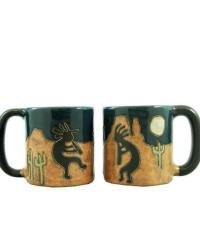 Desert Kokopelli Round Stoneware Mug  by   