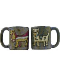 Dogs Round Stoneware Mug by   