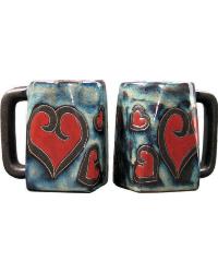Hearts Square Stoneware Mug by   