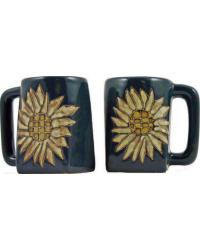 Sunflower Square Stoneware Mug by   