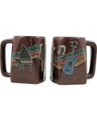 Musical Instruments Square Stoneware Mug by   