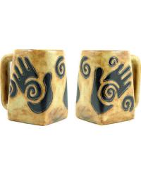 Healing Hands Square Stoneware Mug by   