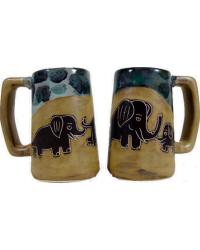 Elephants Stoneware Stein by   